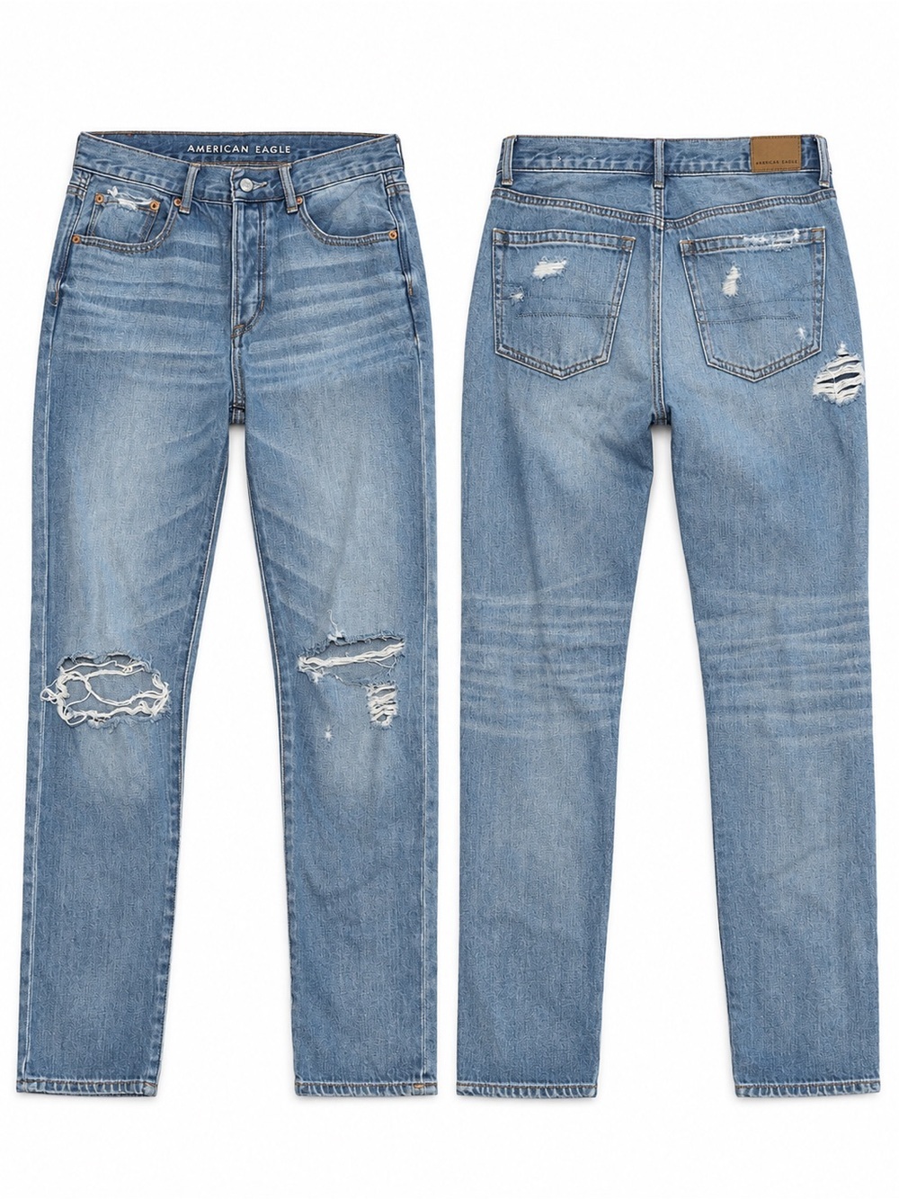 American Eagle Hi-Rise Girlfriend Distressed Jeans Size 2